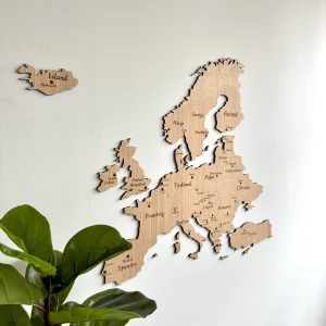 Europa Kort til væg - 110x80cm