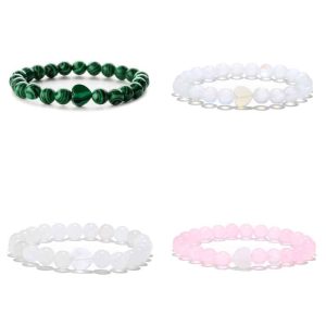 Sten og krystal Hjerte armbånd